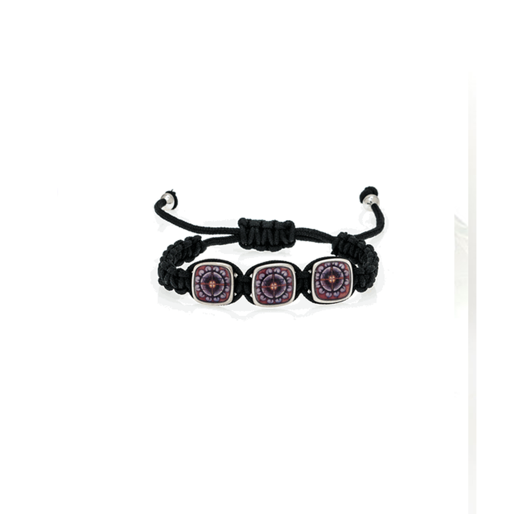 Love Chakra Charm Bracelet on Black Cord