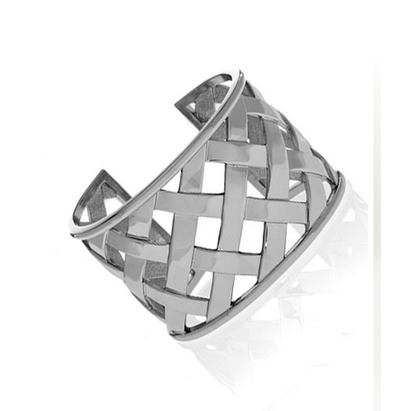 Silvertone Polished Cuff Bracelet