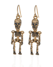 Goldtone Skeleton Earrings