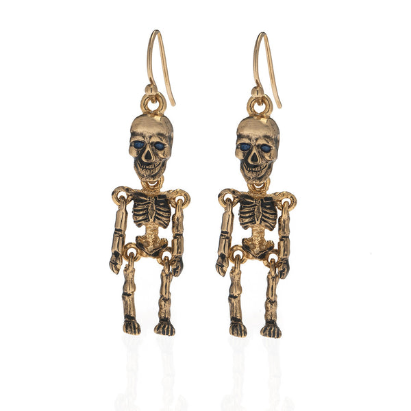 Goldtone Skeleton Earrings