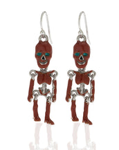Rust Skeleton Earrings