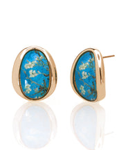 Van Gogh Goldtone Almond Blossom Button Earrings
