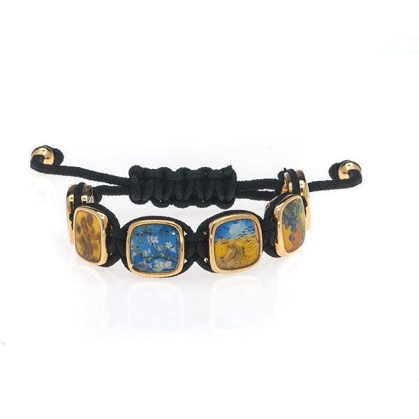 Van Gogh Multi Charm Shambhala Style Bracelet