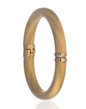 Snakeskin Gold Tone Bangle Bracelet