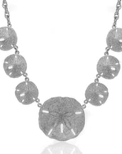 Silvertone Stardust Sand Dollar necklace