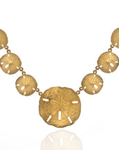 Goldtone Full Sand Dollar Necklace
