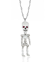 White Skeleton Pendant Necklace