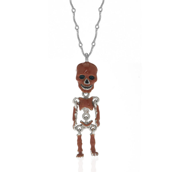 Rust Skeleton Pendant Necklace