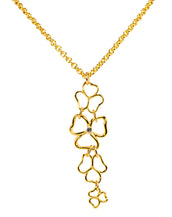 Goldtone Open Heart Pendant with Necklace