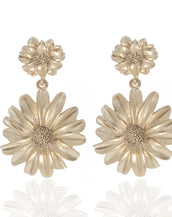 Botanica Mexicana Gold Drop Daisy Earrings
