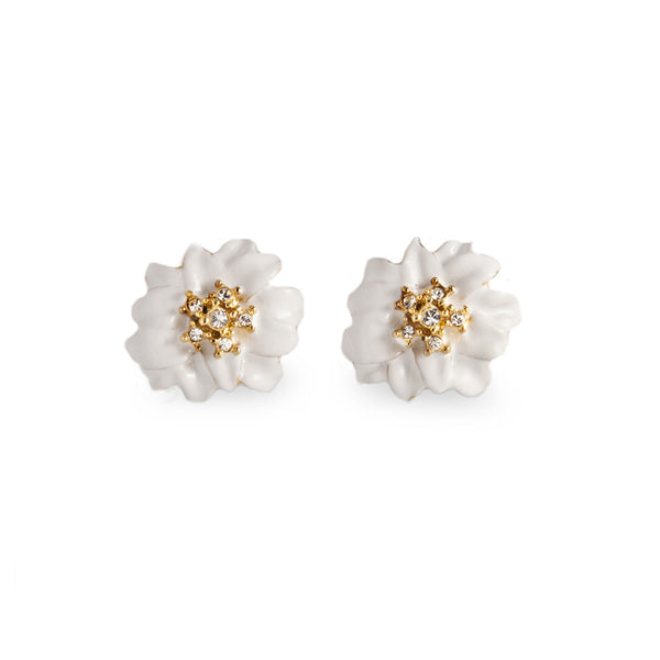 Garden White Earrings
