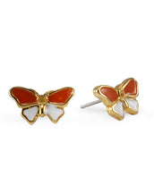 Goldtone Butterfly Stud Earrings