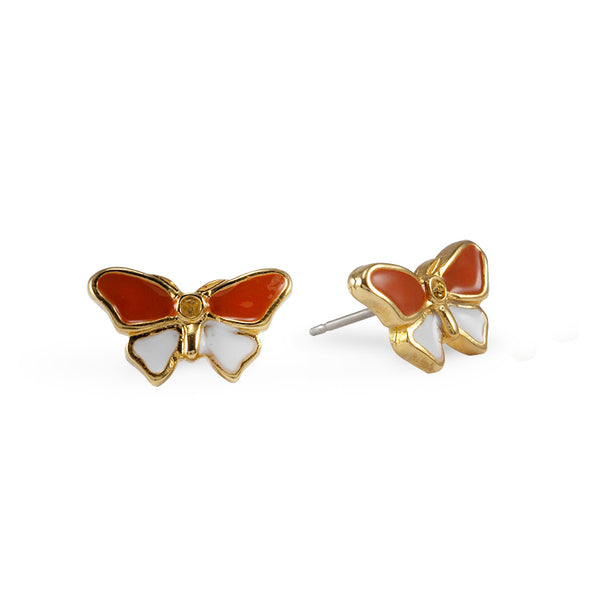 Goldtone Butterfly Stud Earrings
