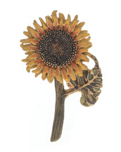 Botanica Mexicana Gold Tone Sunflower Pin