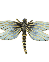 22k Gold-Plated Enamel Dragonfly Brooch