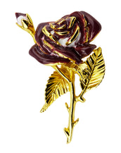 Les Roses Gold Tone Purple Brooch