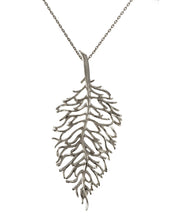 Silvertone Leaf Pendant with 28" Necklace