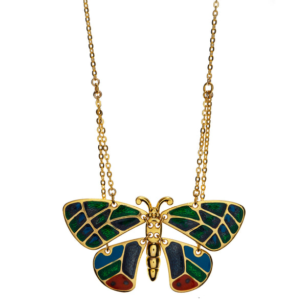 Goldtone Butterfly Pendant with 16" Chain Necklace