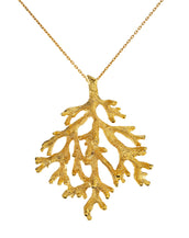 Goldtone Branch Pendant with 28" Chain Necklace
