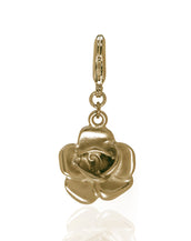 22K Garden Gold Rose Charm with Lobster Claw