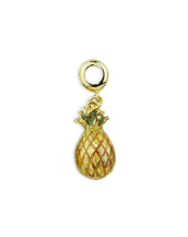 Pineapple Gold Tone Drop Charm