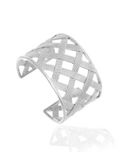 Silvertone Snakeskin Cuff Bracelet