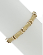 Mustard Snakeskin Segmented Bamboo Bracelet