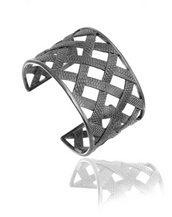 Hematite Snakeskin Cuff Bracelet