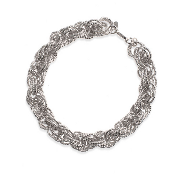 Signature Silver Tone Bracelet