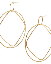 22k Gold plated Sterling Silver Round Drop earrings