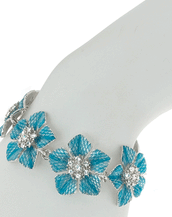 Celestial Blue Flower Bracelet
