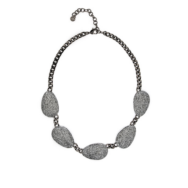 Stardust Hematite Multi Discs Collar Necklace