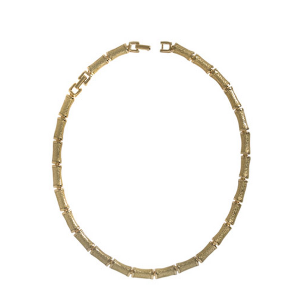 Mustard Snakeskin Segmented Bamboo Necklace