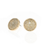 Stardust Gold Snakeskin Button Earrings