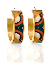 MAYA™ Geometric Orange Cone Hoop Earrings