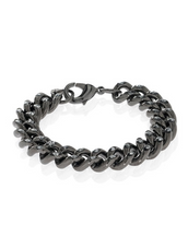 Curb Link With Stardust Hematite