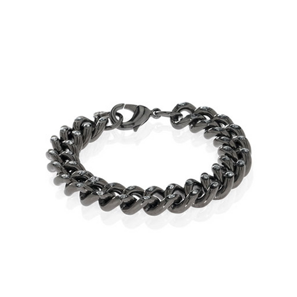 Curb Link With Stardust Hematite