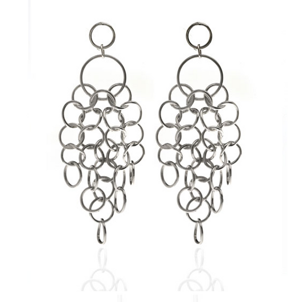 Circle Link Drop Earrings