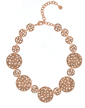 Stardust Radiance Rose Disc Collar Necklace