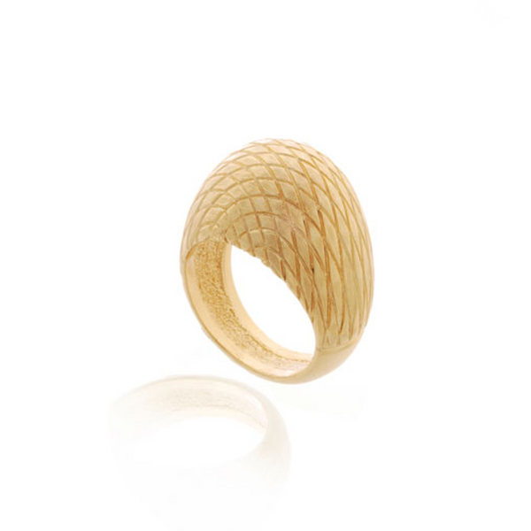 Snakeskin Gold Tone Ring