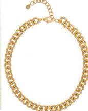 Curb Link Gold Tone Necklace