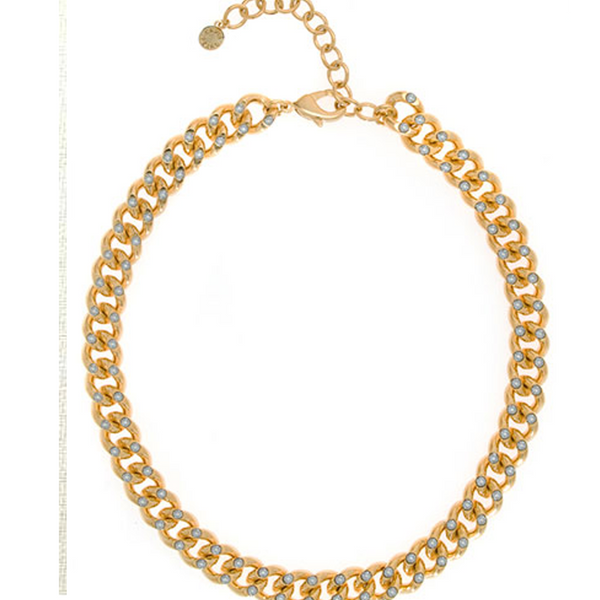 Curb Link Gold Tone Necklace