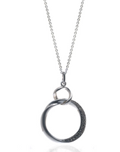 Curved Circle Pendant Necklace