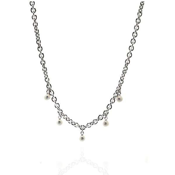 White Starlight Charm Necklace