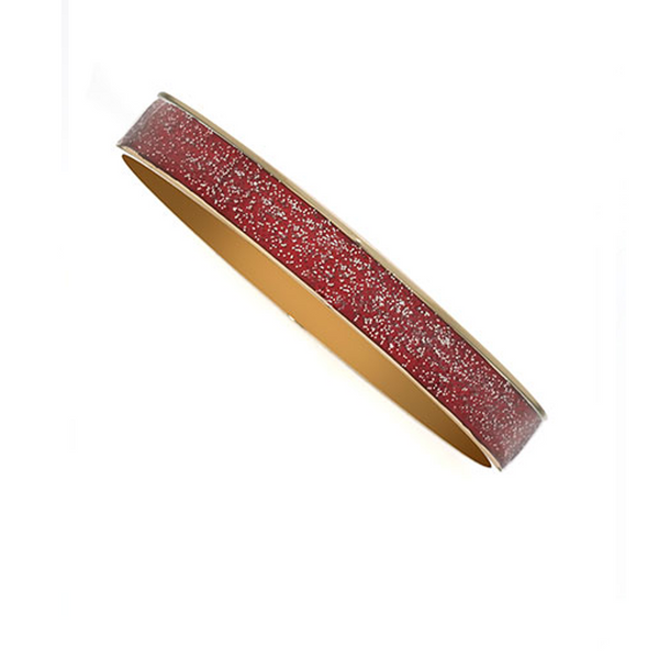 Thin Red Stardust Bangle Bracelet