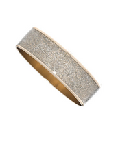 Goldtone Stardust Thick Bangle