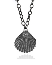 Stardust Seashell Crystal Pendant Chain Necklace