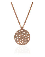 Stardust Radiance Rose Gold Tone Disc Necklace