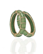 Segmented Green Hoop-Eze Earrings