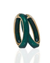 Snakeskin Emerald Hoop-Eze Earrings